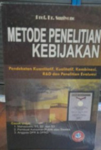 Image of Metode Penelitian Kebijakan